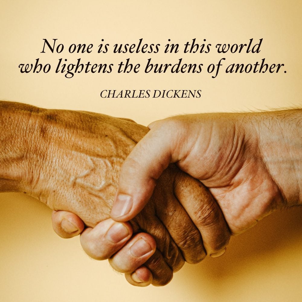 What can you do to lighten someone's burden today?