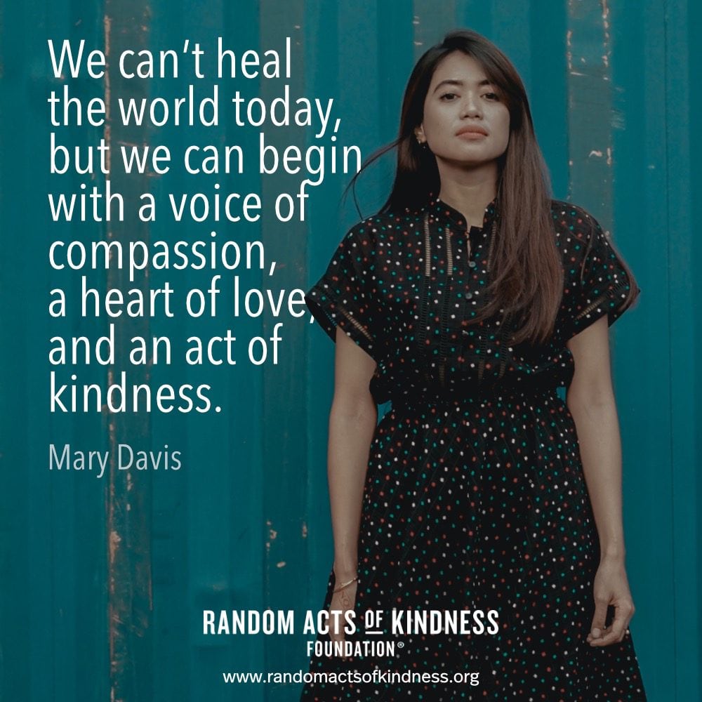 If you can do all three today, you are healing your world in a small way.