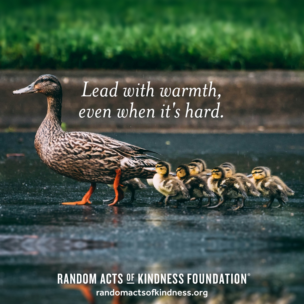 Lead with warmth, even when it's hard. —Brooke