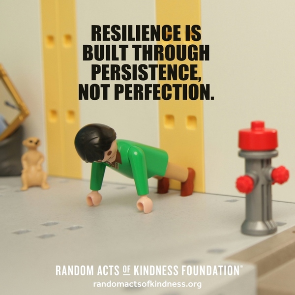 Resilience is built through persistence, not perfection. —Brooke
