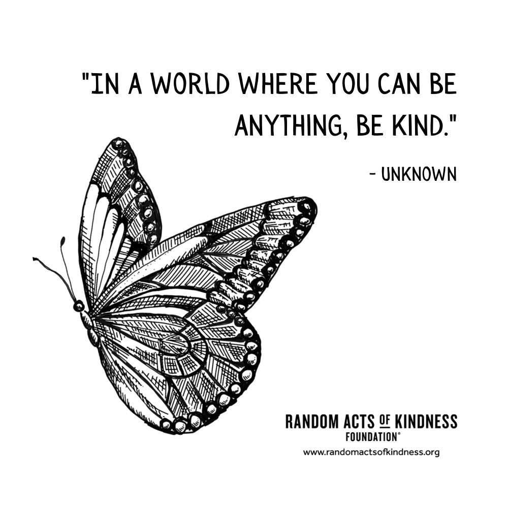 Quotation: In a world where you can be anything, be kind Unknown